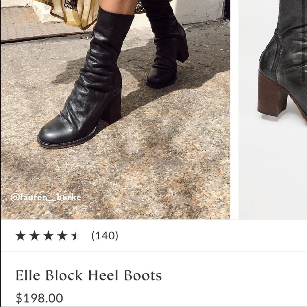 Free people Elle boots black size 8
